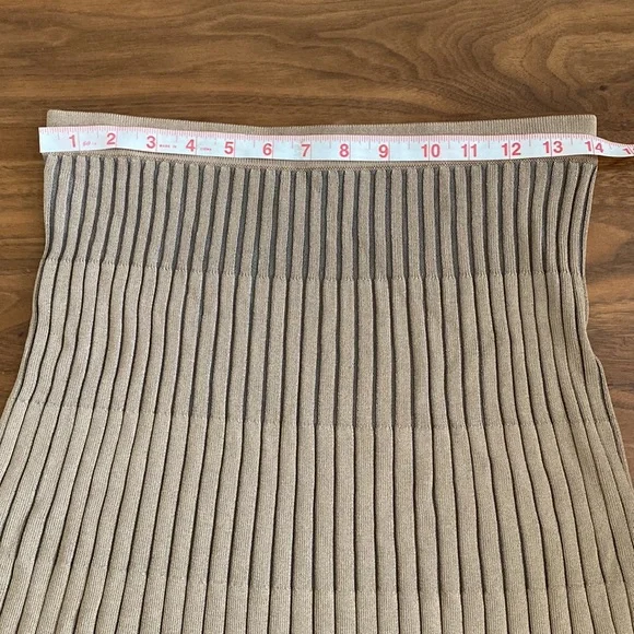 WORTH New York Knit Pleated Midi Skort Camel Tan Size Small - Picture 5 of 6
